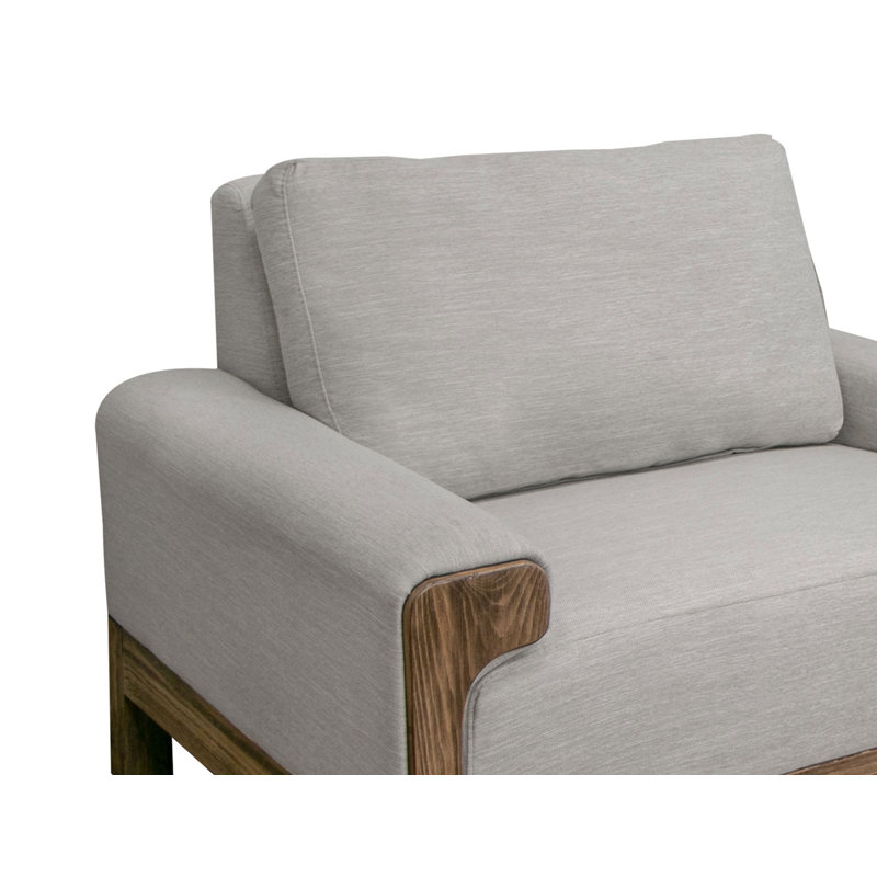 Structure et base en bois Lucas, causeuse, Beige