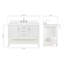 Meuble-lavabo sur pied simple 48 po avec plateau en quartz Abby-94003666