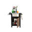 Outdoor Kitchen Wicker Island Rolling Cart