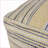 Pouf, Western Handcrafted Hemp &amp; Wool Blend, Natural &amp; Sky Blue, 16x16 Inches | Natural | Wool