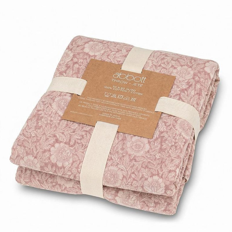 Rose Jacquard Pattern Throw