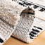 Alva Striped Handwoven Cotton Area Rug in Beige/Black-134785923