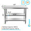 Table de travail en acier inoxydable avec deux tablettes-60901488