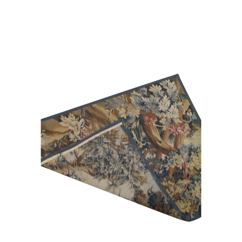 Hand-Knotted High-Quality Brown and Blue Area Rug