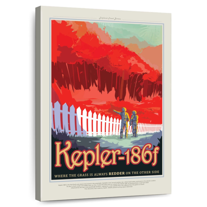 Oberle Retro Kepler 186F Print, 30" H x 20" W