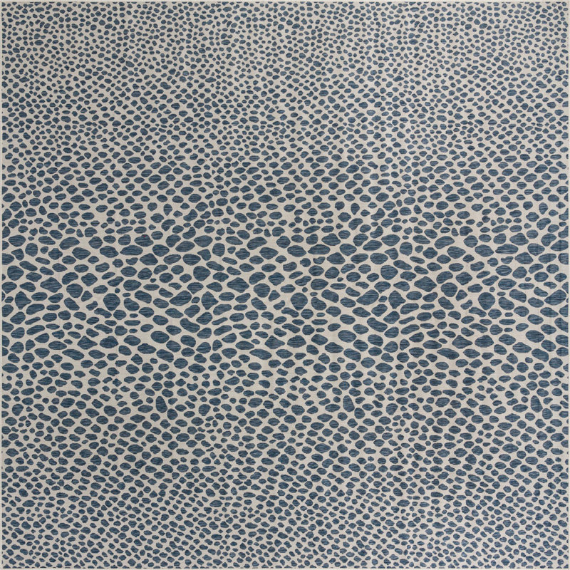 Outdoor Destiny Area Rug Navy Color, Square 13' x 13'