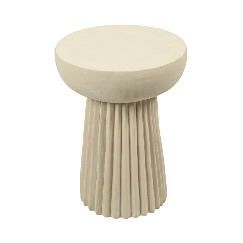 Table d'appoint en oxyde de magnésium, Crème, crème