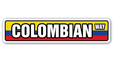 Plaque de rue en plastique robuste 4 po x 18 po COLUMBian FLAG
