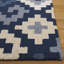 Laryiah Hand Tufted Wool/Cotton Southwestern Rug in Ivory/Blue-1493082082