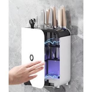 Knife Block Without Knives, Cookit Universal Round Knife Block Only,  Detachable Knife Holder for Easy Cleaning, Space Saver Knife Storage Holder  with