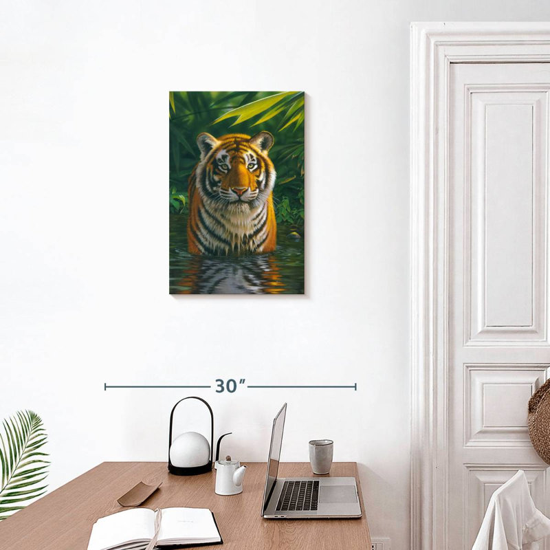 Brampt Tiger Pool, 24" H x 16" W