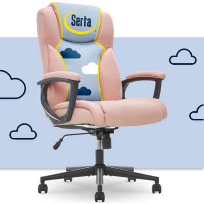 Serta Connor Ergonomic Executive Office Chair with Layered Body Pillows and Contoured Lumbar
