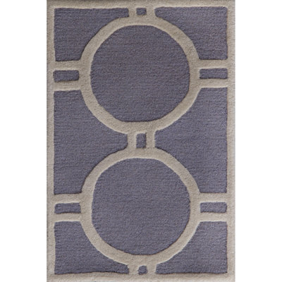 Tapis géométrique en laine touffeté à la main Cambridge