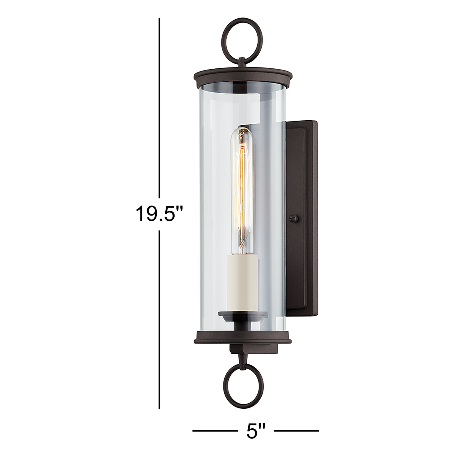 Cleore Aluminum Flush Mounted Sconce, 19.5" H x 5" W x 5" D