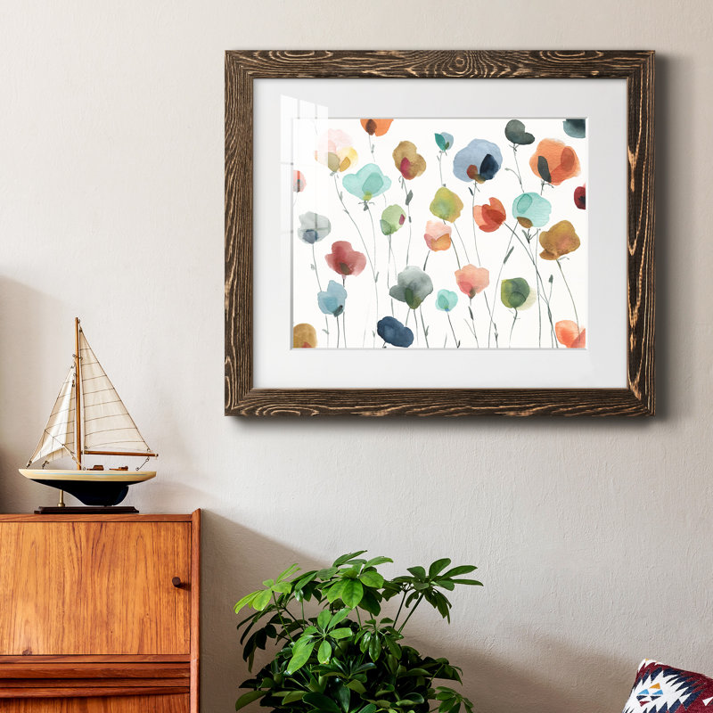 Lollipop Field - Peinture encadrée, H 20 po x l 17 po x P 1,5 po, Noyers