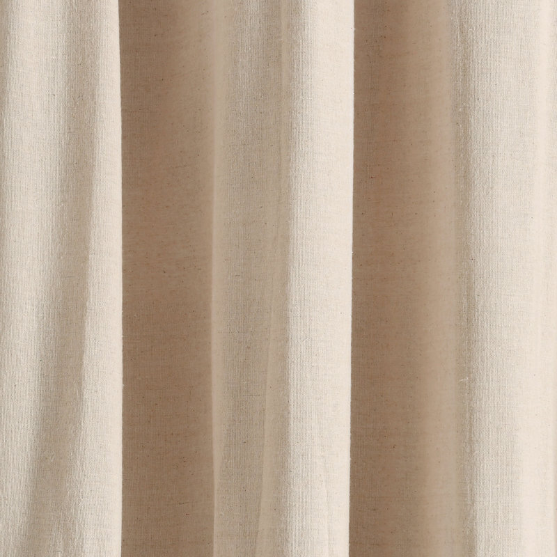 Linen Button Blackout Pleated Window Curtain Panel 40x84