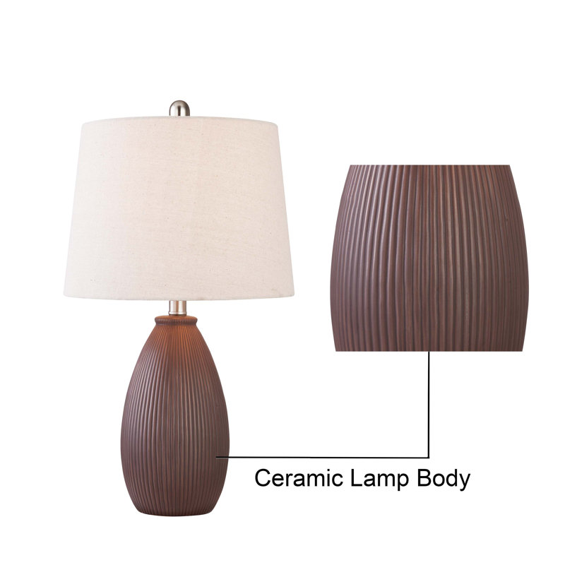 Ceramic Table Lamp, Brown