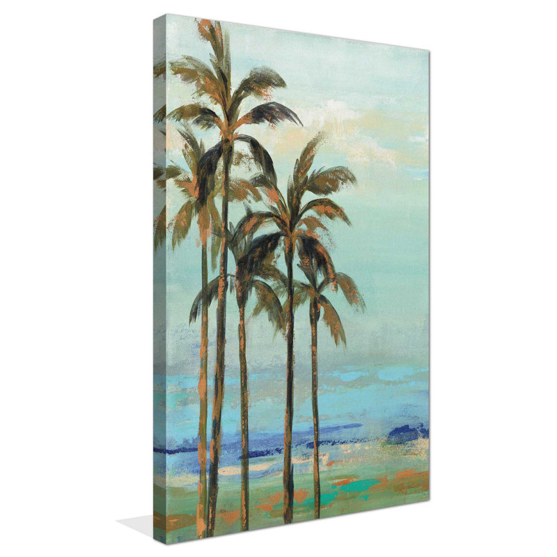 «Copper Palms II», reproduction de peinture acrylique sur toile, H 30 po x l 18 po x P 1 po, Toile tendue
