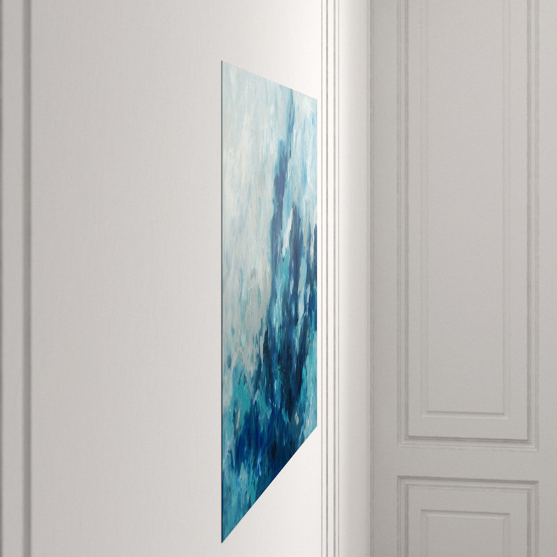 City Of Aqua Print by Jean Kenna, Gilded Silver, 30" H x 40" W