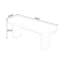 Bureau rectangulaire moderne et simple blanc-1659834827