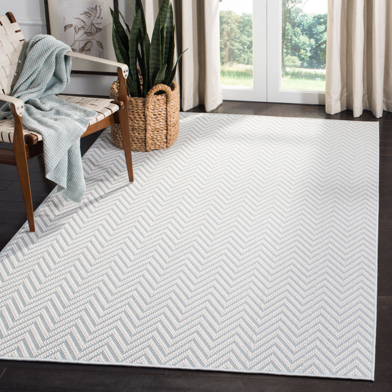 Haileyjade Performance Machine Washable Chevron Indoor/Outdoor Area Rug, Runner 2' x 6'