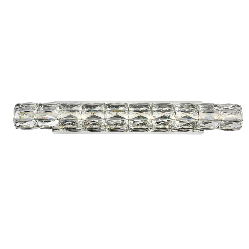 Éclairage de salle de bain à DEL à intensité variable Ultan, H 4,7 po x l 30,3 po x P 9 po, Chrome