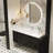 French style simple black bathroom cabinet