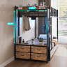 Harriet Bee Bunk Bed Twin Over Twin With Hall Tree, Power Outlet And ...