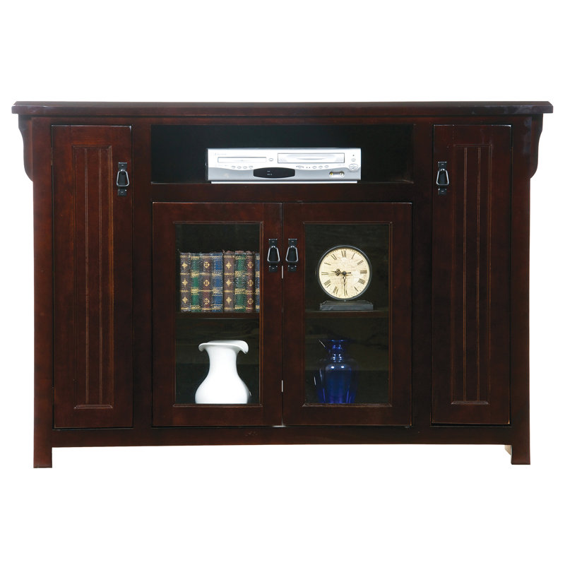 Meuble télé en bois massif pour téléviseur de 65 po ou moins Speakman, Cendre européenne