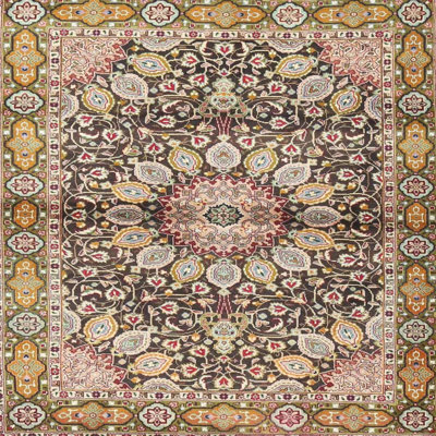 Tapis oriental rouge / jaune / noir