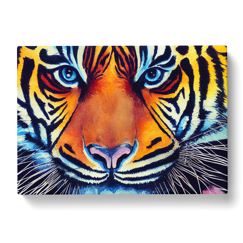 Watercolour Tiger Vol.1 - Wrapped Canvas, 35cm H x 50cm W x 3cm D
