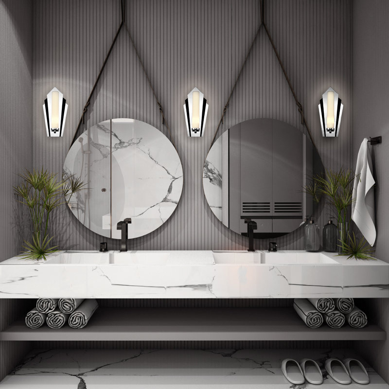Boley Flush Mounted Sconce, Chrome