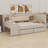 Upholstered Daybed With Drawers, Shelves, Flip Cabinets & Side Table-1589733494