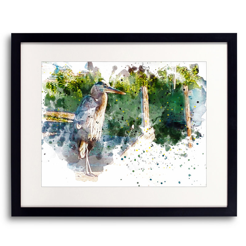 Bird 8375 Print by Chamira Young, Black Framed Paper, 17.25" H x 21.25" W