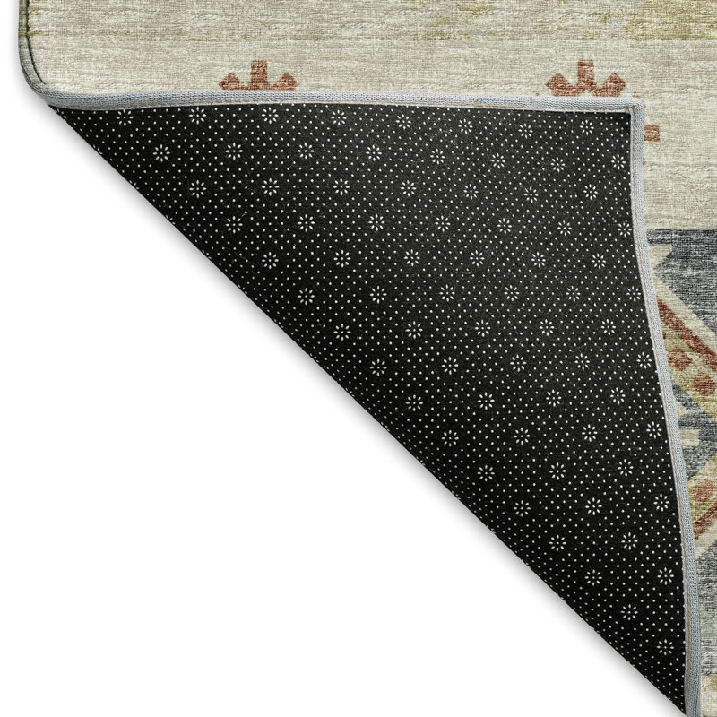 Premium Machine Washable Mayfield AMF118 Geometric Rug, Desert, 10' x 14'