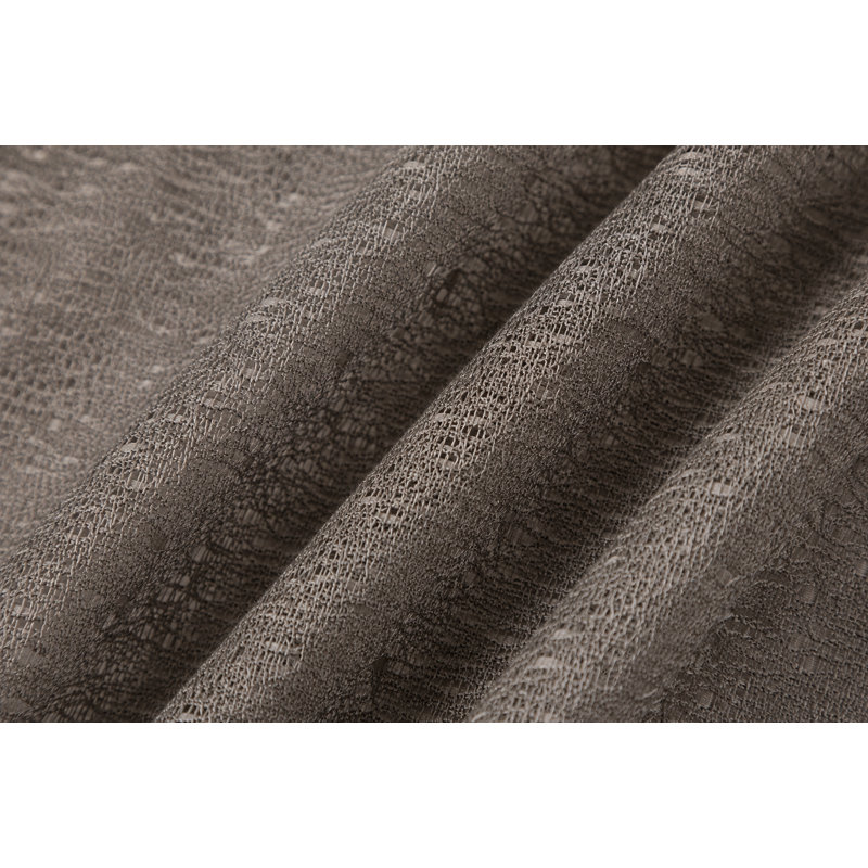 Panneau de rideau simple semi-diaphane avec passe-tringle Etherton, L 52 po x L 96 po, Gris foncé