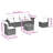 Vidaxl Garden Sofa Set Grey
