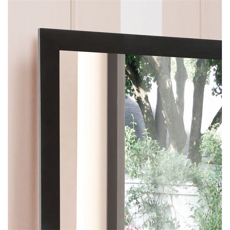 Miroir, 41 po x 41 po, Carrée, Noir