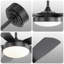 42 Inch Black Ceiling Fan With 22W LED Light And Remote Control MDF Blades Reversible DC Motor-126322364