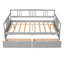Lit de jour double en bois avec deux tiroirs, gris (ANCIEN SKU: LP000058AAE)-1540496343
