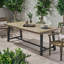 Table de salle à manger d'extérieur en bois d'acacia rustique pour des rassemblements mémorables-844210259