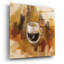 Art mural en verre épique «Abstract Coffee 3» par Silvia Vassileva, 24 po x 24 po-735467255