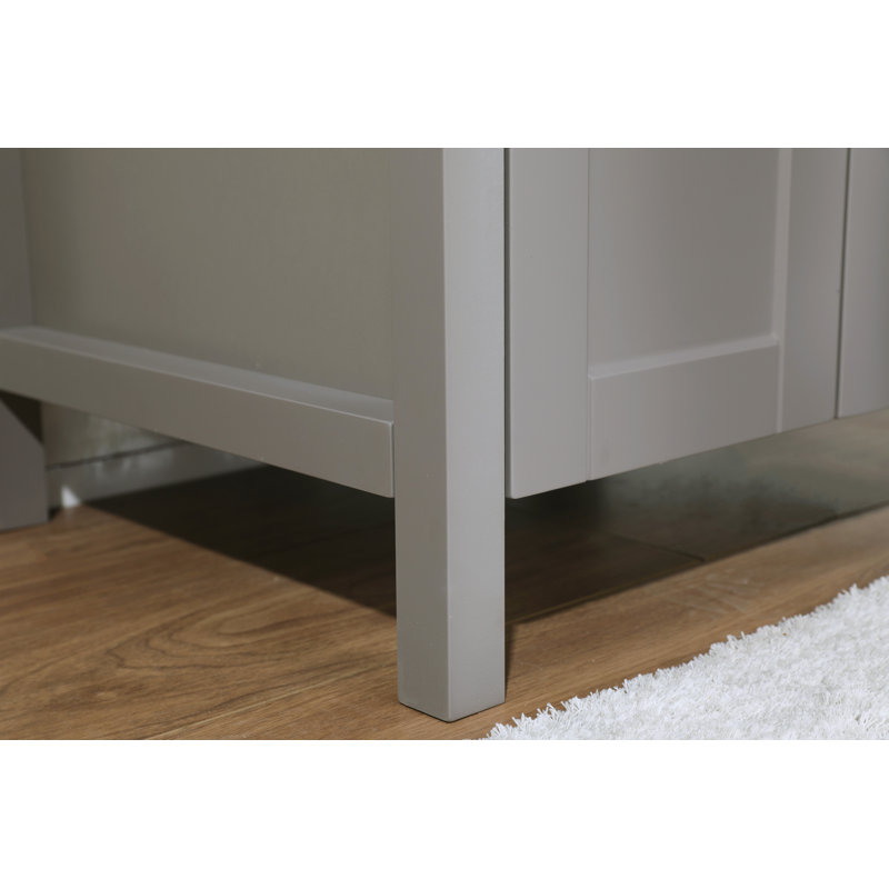 Meuble-lavabo vasque 24 po, Gris, Blanc