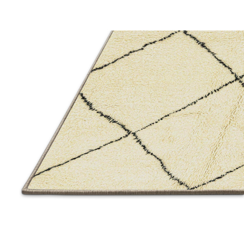 Wool Abstract Indoor Rug, Rectangle 5' x 8'