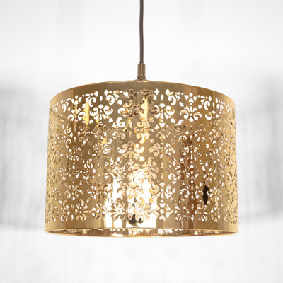 Marrakech Designed Pendant Light Shade with Floral Decoration