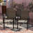  5 Pieces Outdoor Dining Set With 42" Round Patio Table & 4 PVC-coated polyester Fabric Chairs, Umbrella Hole Included, Ideal For Garden, Poolside, Patio