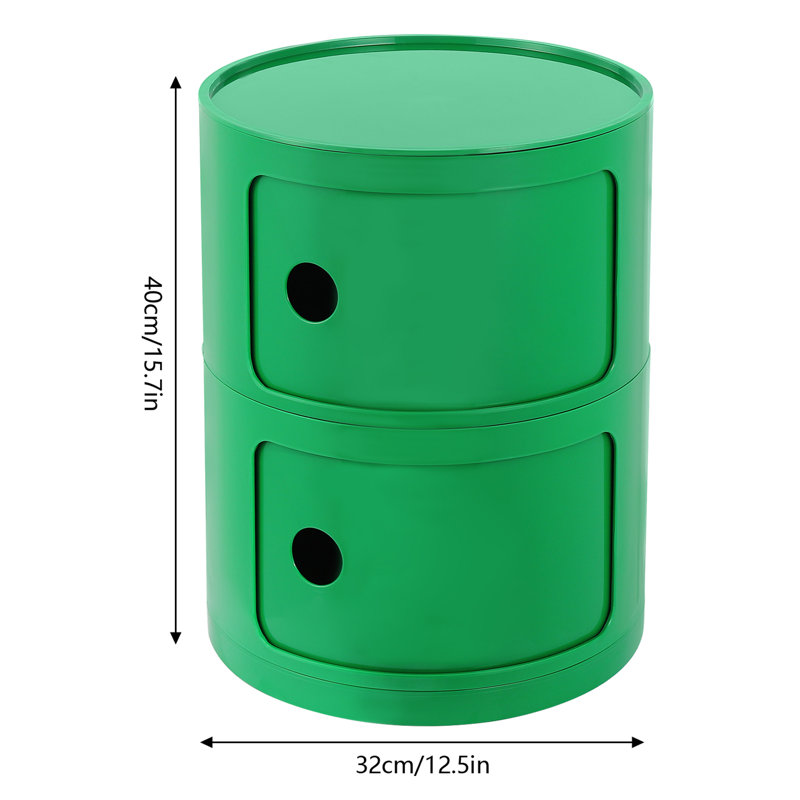 Judyann 2 Drawer Storage Drawer, Green