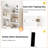 2PCS 11-Tier Bookcase w/ Anti-Tipping Kits Wood Display Shelf Tree-Shaped-1611148723