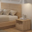 Ensemble de chambre à coucher 2 pièces avec tête de lit à lattes Dahlia, 1 table de chevet-1788738373-1684576217