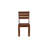 Set of Two Brown Solid Wood Ladder Back Dining Side Chairs